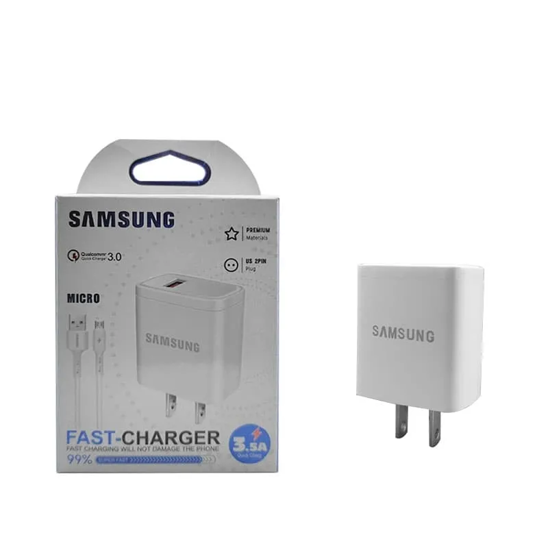 CARGADOR SAMSUNG CAJA AZUL TIPO MICRO